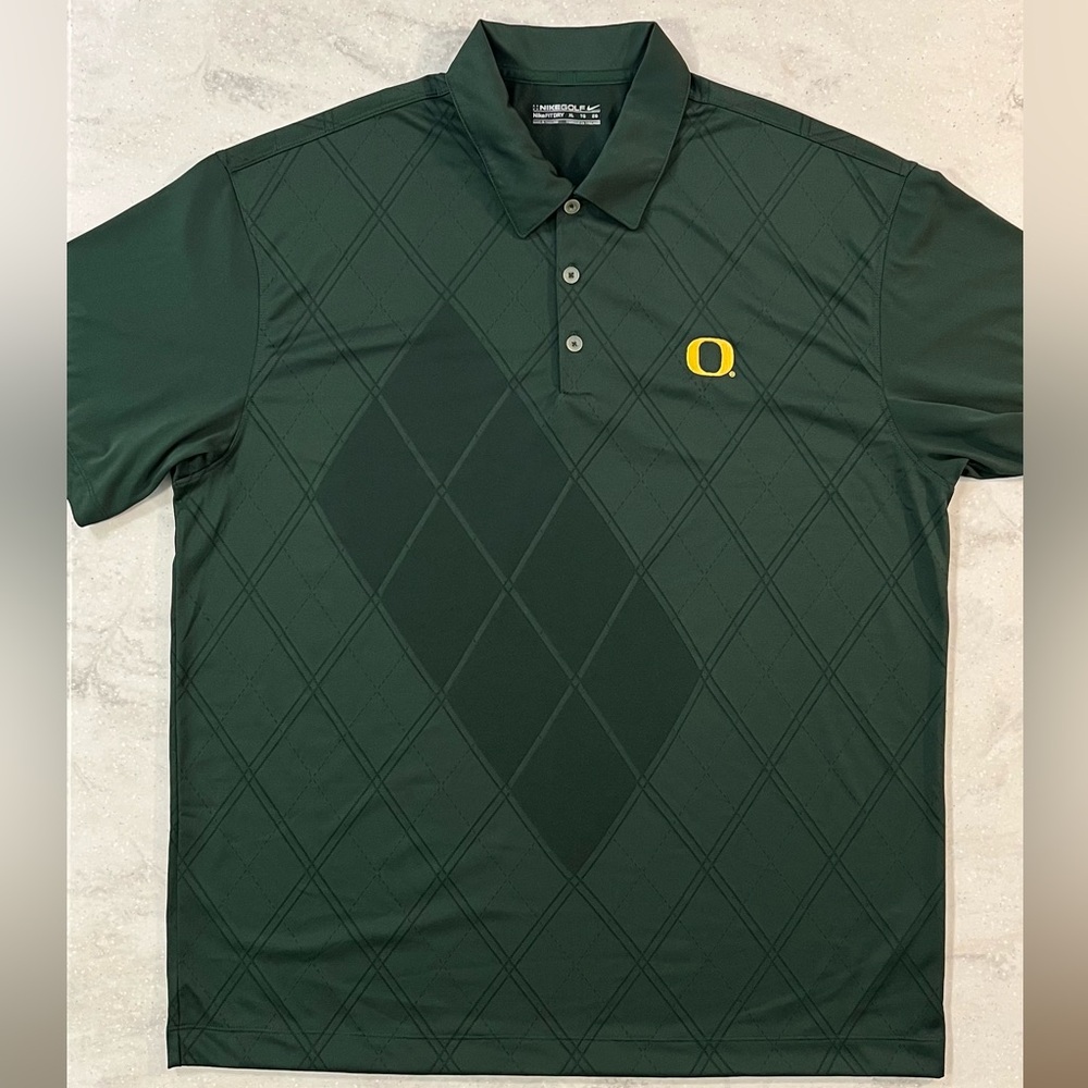 LIKE NEW Oregon Ducks Green Nike Golf Dri-Fit Polo Size XL